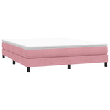 Sommier à lattes de lit sans matelas rose 180x210 cm velours