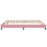 Sommier à lattes de lit sans matelas rose 200x210 cm velours