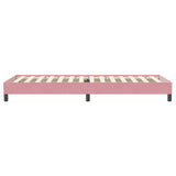 Sommier à lattes de lit sans matelas rose 80x220 cm velours