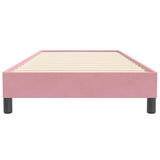 Sommier à lattes de lit sans matelas rose 90x220 cm velours