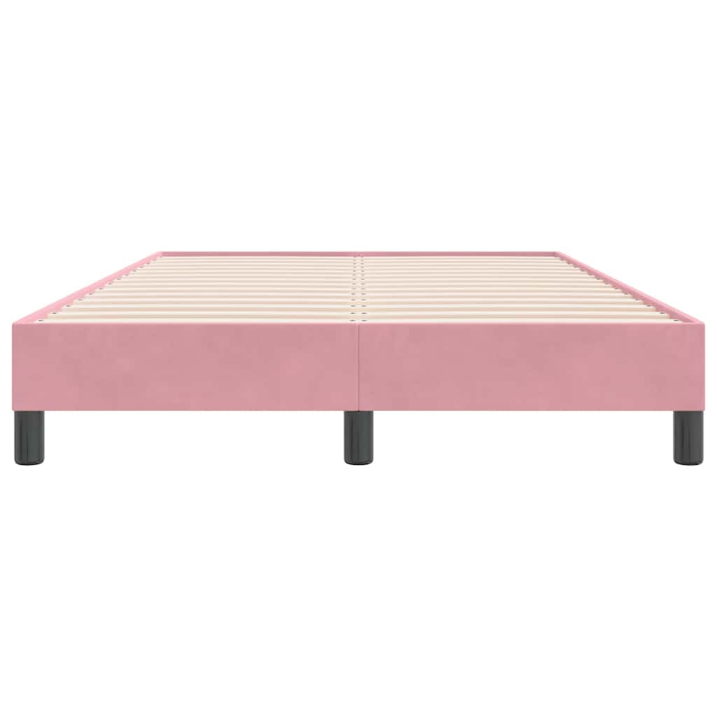 Sommier à lattes de lit sans matelas rose 120x220 cm velours