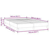 Sommier à lattes de lit sans matelas vert foncé 140x220cm