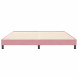 Sommier à lattes de lit sans matelas rose 200x220 cm velours