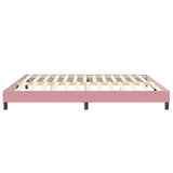 Sommier à lattes de lit sans matelas rose 200x220 cm velours