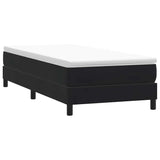 Sommier à lattes de lit avec matelas noir 90x210 cm velours