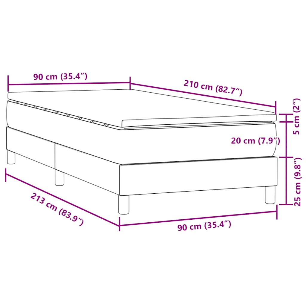 Sommier à lattes de lit et matelas vert foncé 90x210 cm velours