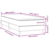 Sommier à lattes de lit avec matelas noir 100x210 cm velours