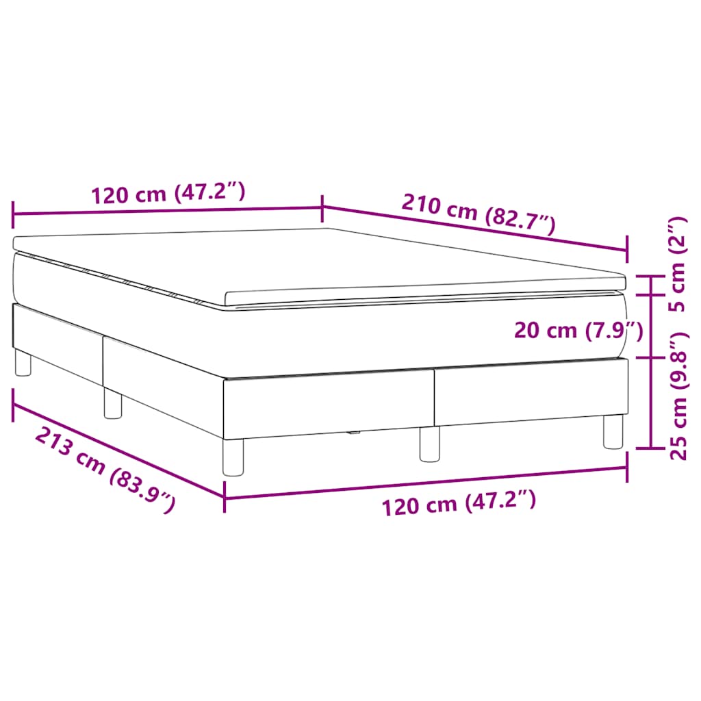 Sommier à lattes de lit avec matelas rose 120x210 cm velours