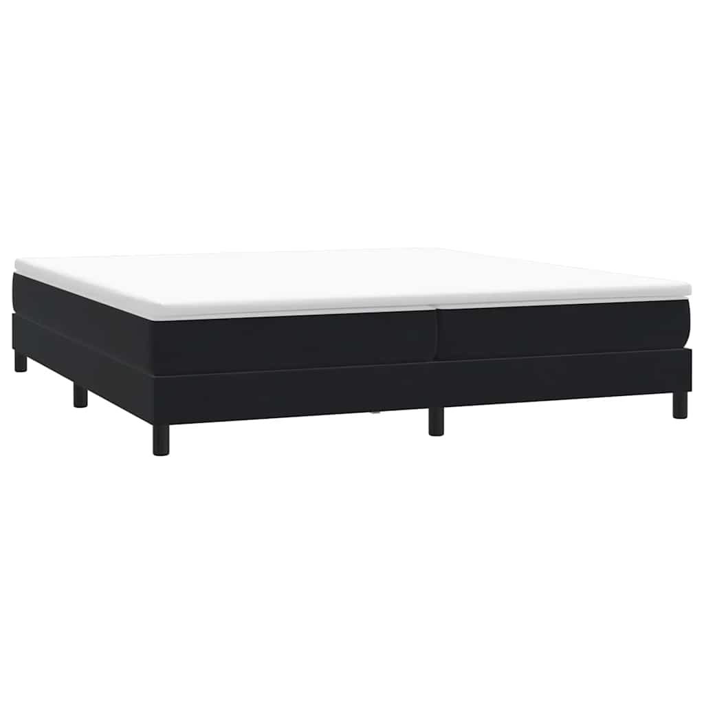 Slatted bed base with black mattress 200x210 cm Velvet