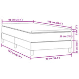 Sommier à lattes de lit et matelas vert foncé 90x220 cm velours