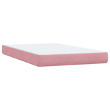 Slatted bed base with pink mattress 120x220 cm velvet