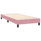 Sommier à lattes de lit avec matelas rose 80x220 cm velours