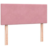 Slatted bed base with pink mattress 120x220 cm velvet