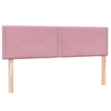 Slatted bed base with pink mattress 160x210 cm velvet