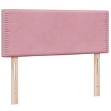 Slatted bed base with pink mattress 120x220 cm velvet