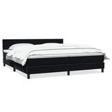 Slatted bed base with black mattress 200x210 cm Velvet