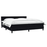 Slatted bed base with black mattress 200x210 cm Velvet