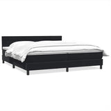 Slatted bed base with black mattress 200x210 cm Velvet