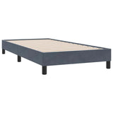 Dark grey slatted bed base and mattress 80x210 cm velvet