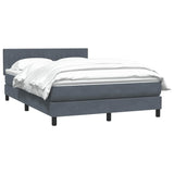 Dark grey slatted bed base and mattress 160x210cm velvet