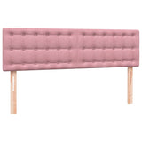 Sommier à lattes de lit avec matelas rose 140x210 cm velours