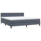 Dark grey slatted bed base and mattress 200x210cm velvet