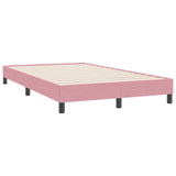 Sommier à lattes de lit avec matelas rose 120x220 cm velours