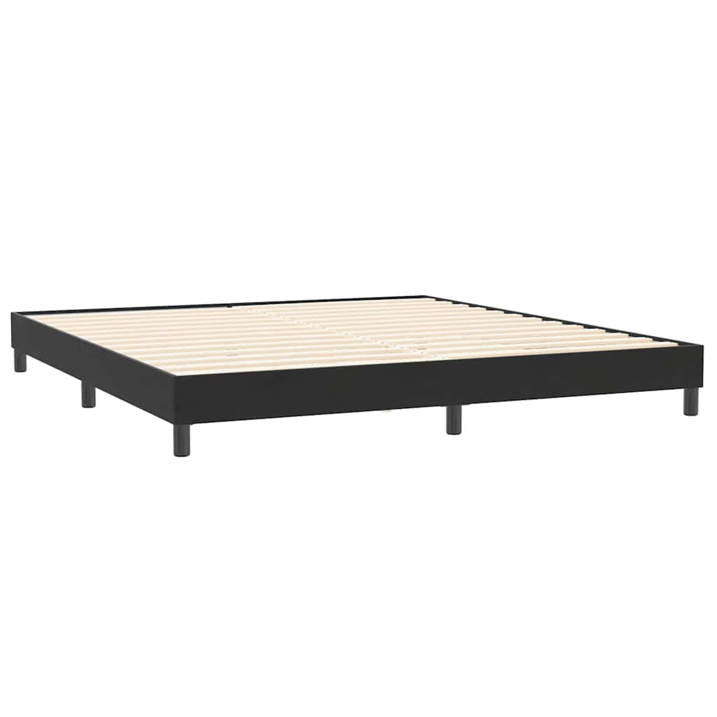 Sommier à lattes de lit avec matelas noir 200x210 cm Velours