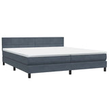 Dark grey slatted bed base and mattress 200x210cm velvet