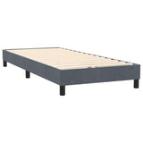 Dark grey slatted bed base and mattress 80x220 cm velvet