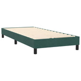 Sommier à lattes de lit et matelas vert foncé 90x210 cm velours