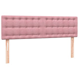 Sommier à lattes de lit avec matelas rose 140x210 cm velours