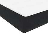 Sommier à lattes de lit avec matelas noir 90x210 cm velours