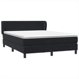 Slatted bed base with black mattress 160x220 cm velvet