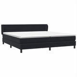 Slatted bed base with black mattress 200x210 cm Velvet