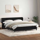 Slatted bed base with black mattress 200x210 cm Velvet