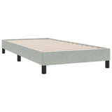 Sommier à lattes de lit et matelas gris clair 90x210 cm velours