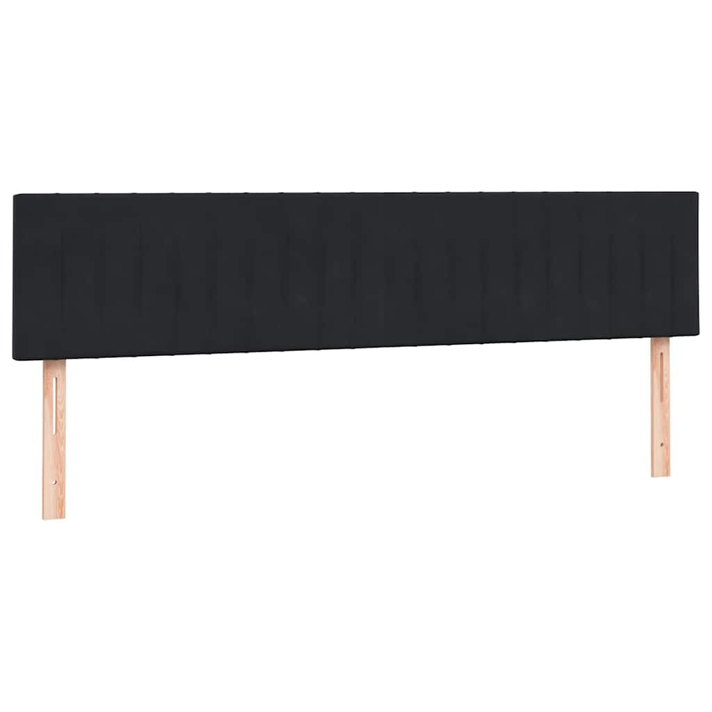 Slatted bed base with black mattress 200x220 cm velvet