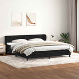 Slatted bed base with black mattress 200x220 cm velvet