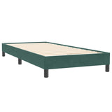 Dark green slatted bed base and mattress 100x220cm velvet