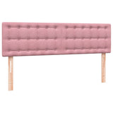 Sommier à lattes de lit avec matelas rose 140x220 cm velours