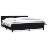 Slatted bed base with black mattress 200x210 cm Velvet