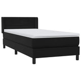 Sommier à lattes de lit avec matelas noir 90x210 cm velours