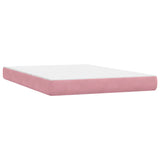 Sommier à lattes de lit avec matelas rose 90x210 cm velours