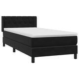 Sommier à lattes de lit avec matelas noir 80x210 cm velours