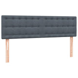 Dark grey slatted bed base and mattress 140x210cm velvet