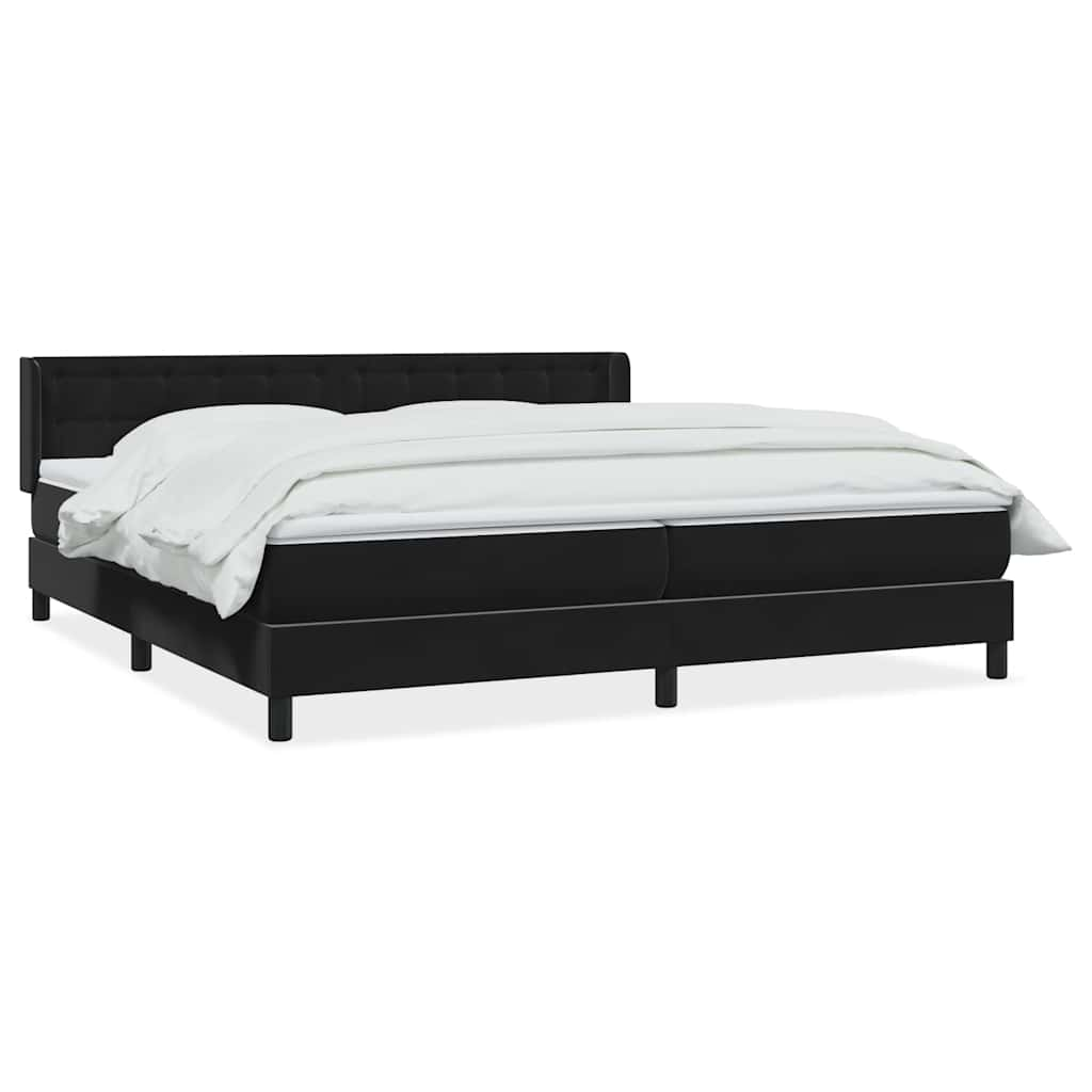 Slatted bed base with black mattress 200x210 cm Velvet