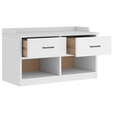 Banc de couloir SANDNES blanc 87x40x50 cm bois de pin massif