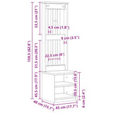 Portemanteau SANDENS 45x40x159,5 cm bois massif pin