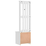 Portemanteau SANDENS blanc 45x40x159,5 cm bois massif pin